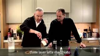 aerolatte  milk frother makes three layer caffè latte macchiato [upl. by Strickman]