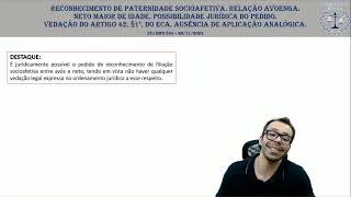 STJ INFO 834 paternidade socioafetiva e adoção [upl. by Sair201]