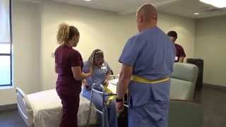 Physical Therapy Transfer Training  How To Transfer From Wheelchair To Bed [upl. by Aldric]