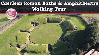 CAERLEON ROMAN BATHS amp AMPHITHEATRE WALES  Walking Tour  Pinned on Places [upl. by Favian]