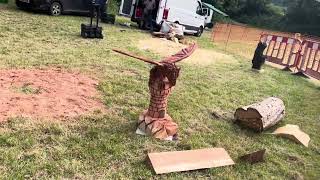 A fabulous range of wooden sculpture at Caerleon festival 2024 [upl. by Ellebana6]