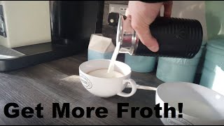 How to Get More Froth from Your Nespresso Coffee Aeroccino  Nespresso tips and help [upl. by Laurens218]