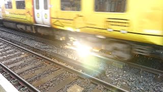 Merseyrail 507 009 making arcs at Birkdale station [upl. by Ubana]