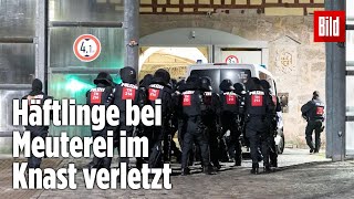 Gefängnismeuterei Polizei stürmt Knast in Thüringen  JVA Untermaßfeld [upl. by Arihk]